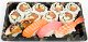 Tuna Roll: Your Choice: California Roll, Tuna Roll, Salmon Roll or Eel Roll. Your Choice: Nigiri, Shrimp, Eel, Tuna, Salmon, Sweet Shrimp, Octopus, White Tuna, Scallops, Yellow Tail, Mackerel, Snapper, Fish Roe.